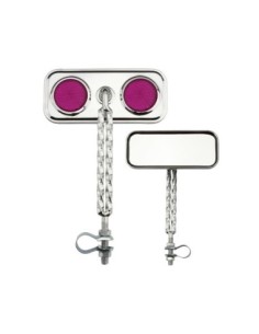 Rectangle Double Square Twisted Mirror Chrome Purple...